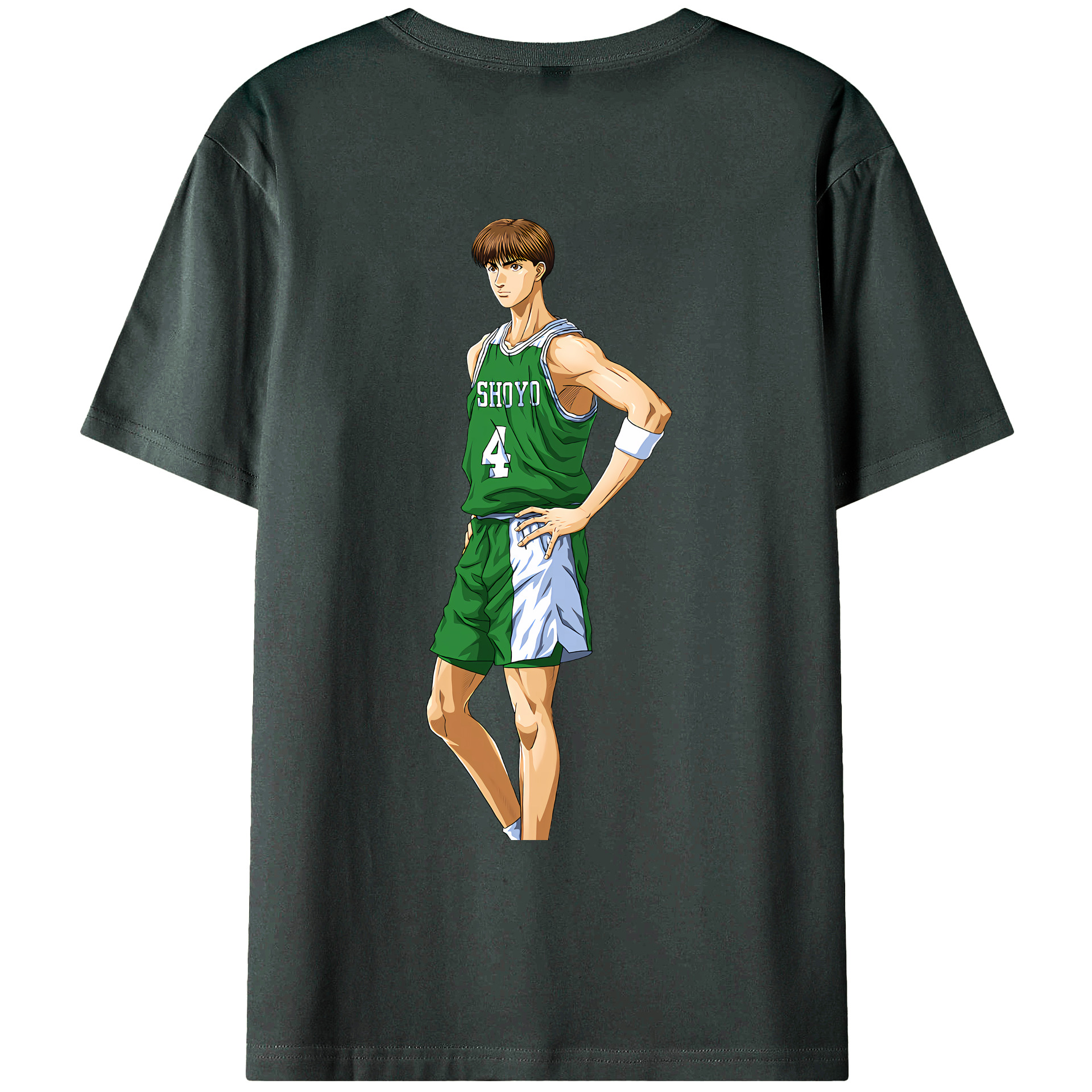 （画像用） SLAM DUNK／スラムダンク 綿100％ メンズ半袖Tシャツ（バックプリント） 通気性